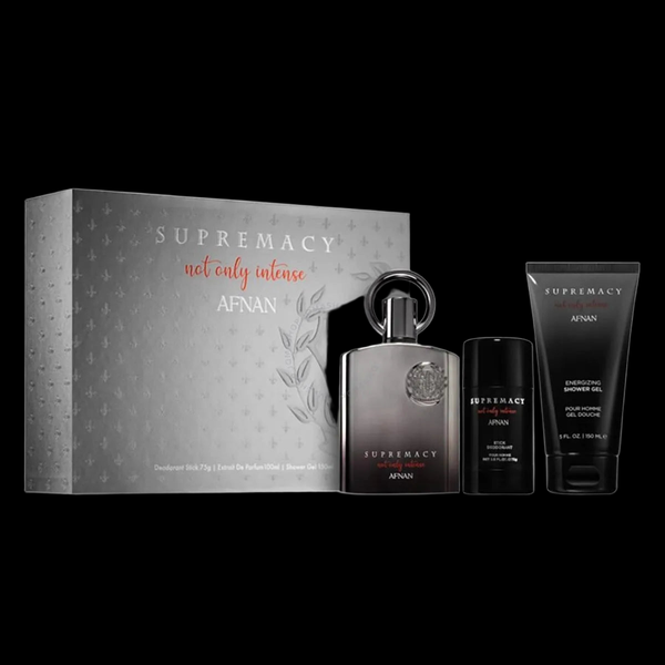 Afnan Supremacy Not Only Intense Eau De Parfum 100ml Spray Gel De Baño 100ml Deodorante Stick 75ml