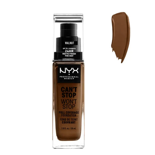 Nyx Can't Stop Won't Stop Full Coverage Foundation Walnut 30ml
