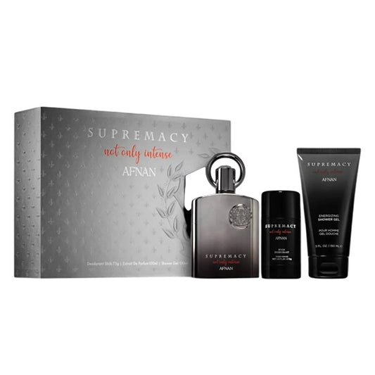 Afnan Supremacy Not Only Intense Eau De Parfum 100ml Spray Gel De Baño 100ml Deodorante Stick 75ml